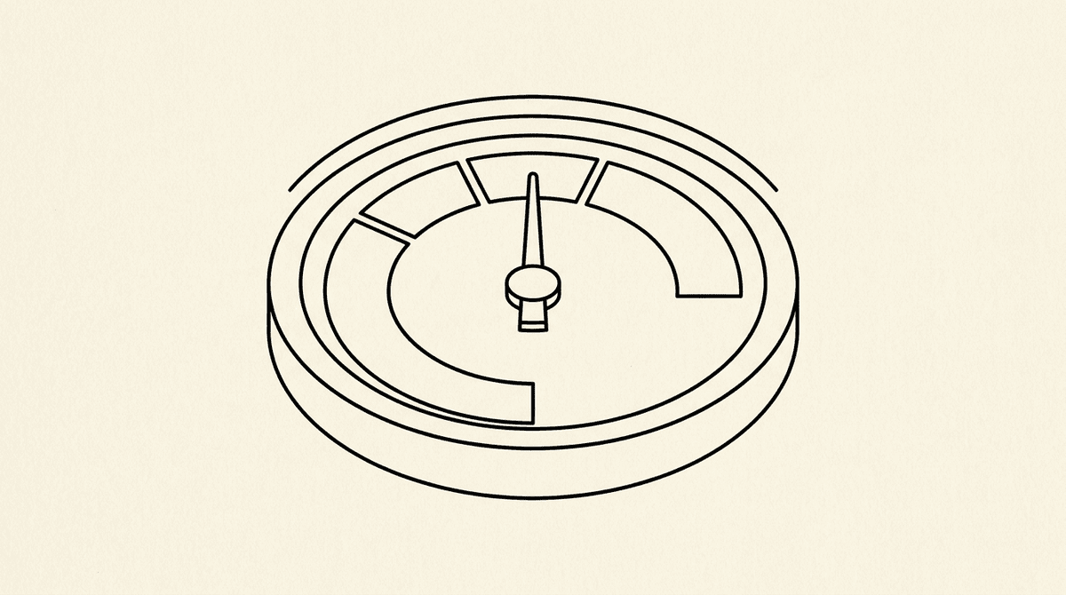 Gauge dial with needle pointing to middle zone — picking the right API