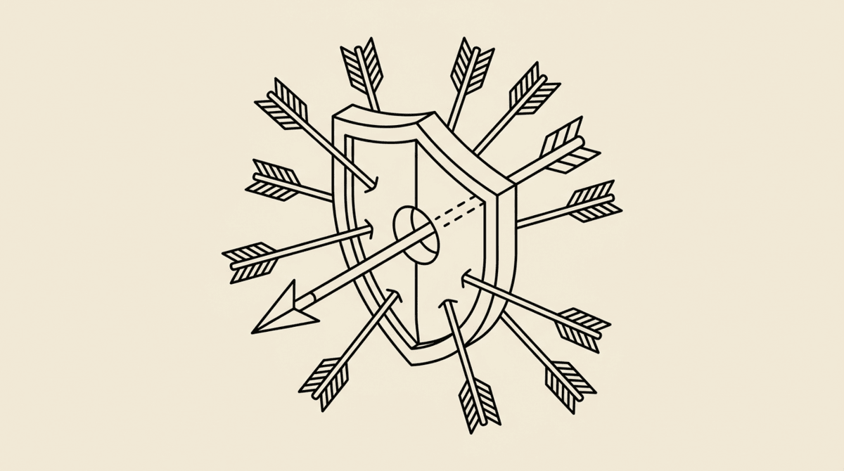 Shield struck by twelve arrows with one passing through — 12-method bypass results