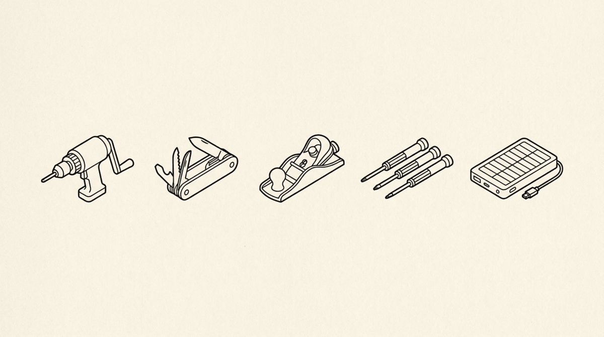 Row of five small alternative-tool icons — five working alternatives