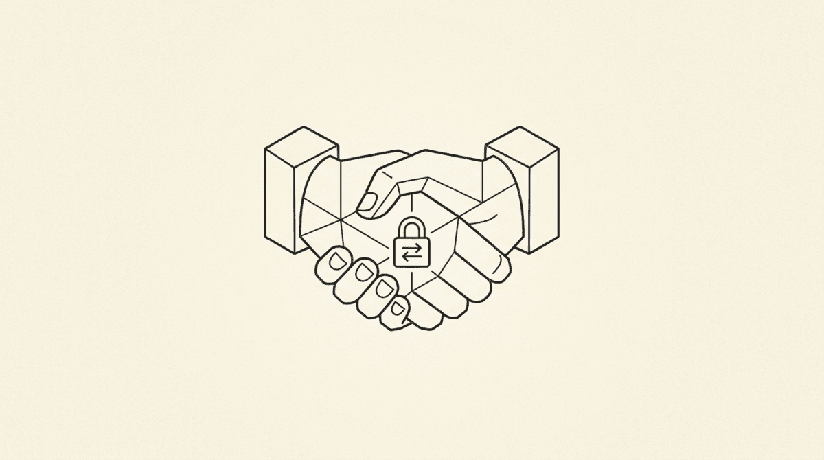Handshake icon — proxy authentication in Puppeteer