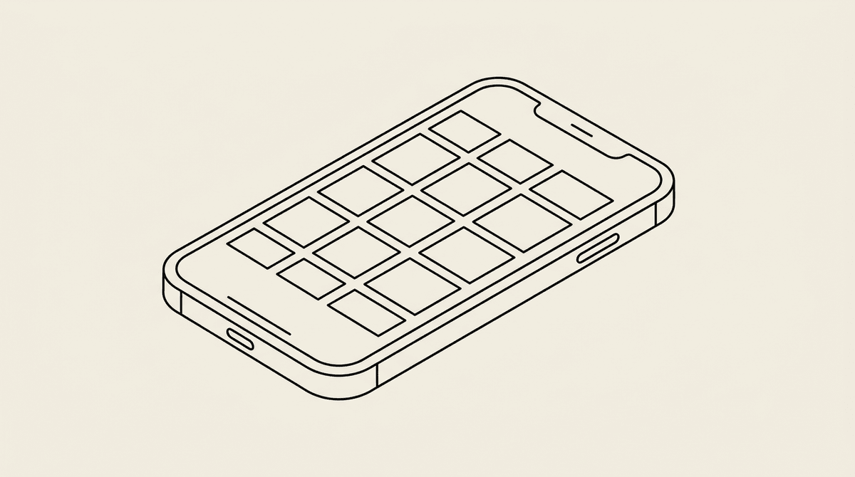 Smartphone showing a grid of photo posts — Instagram scraping