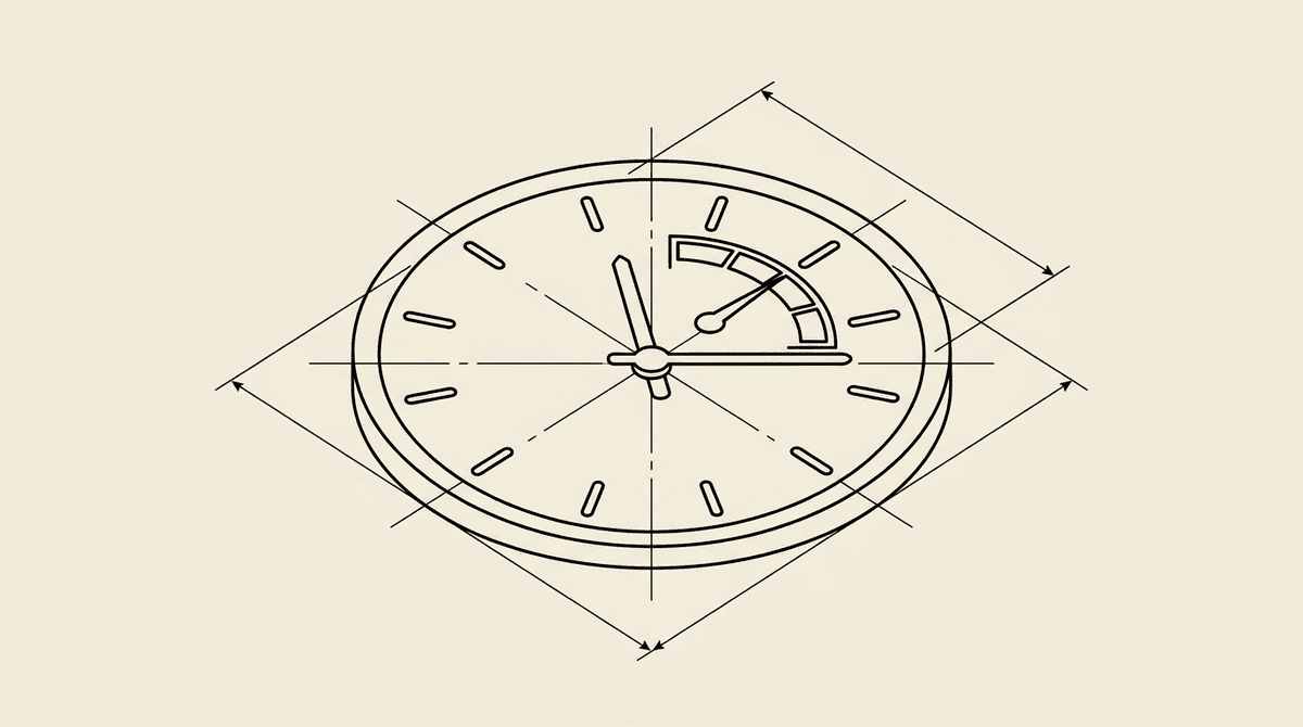 Analog clock with a rate-limit dial overlay