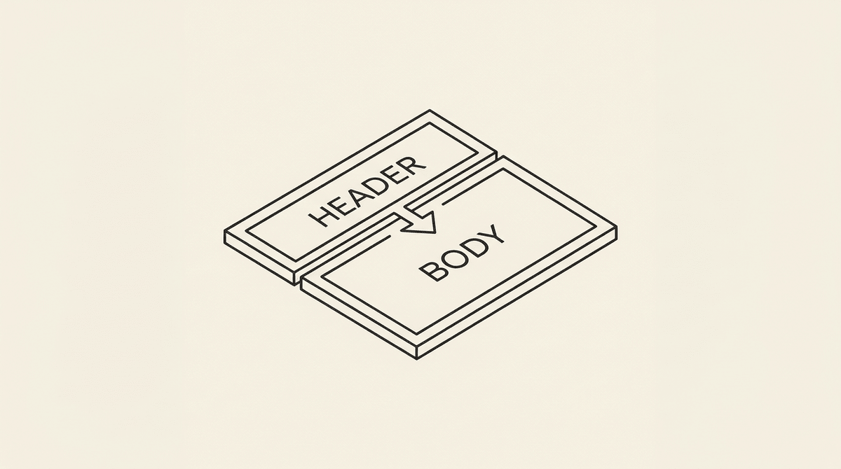 A2A protocol envelope diagram with header and body labeled